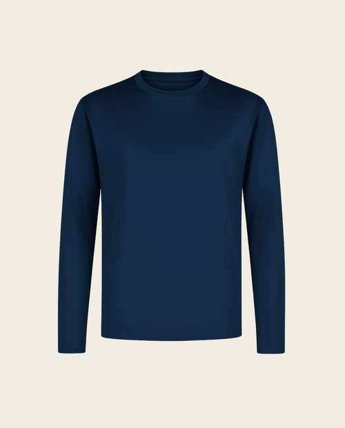 LYXIG L/S T-SHIRT - MARINBLÅ